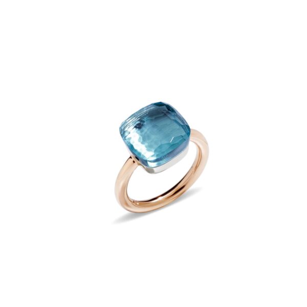 Großer Ring Nudo mit blauem Topas von Pomellato bei Juwelier Herbert Mayer in Augsburg