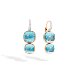 Ohrhänger Nudo mit blauen Topasen und Diamanten von Pomellato bei Juwelier Herbert Mayer in Augsburg