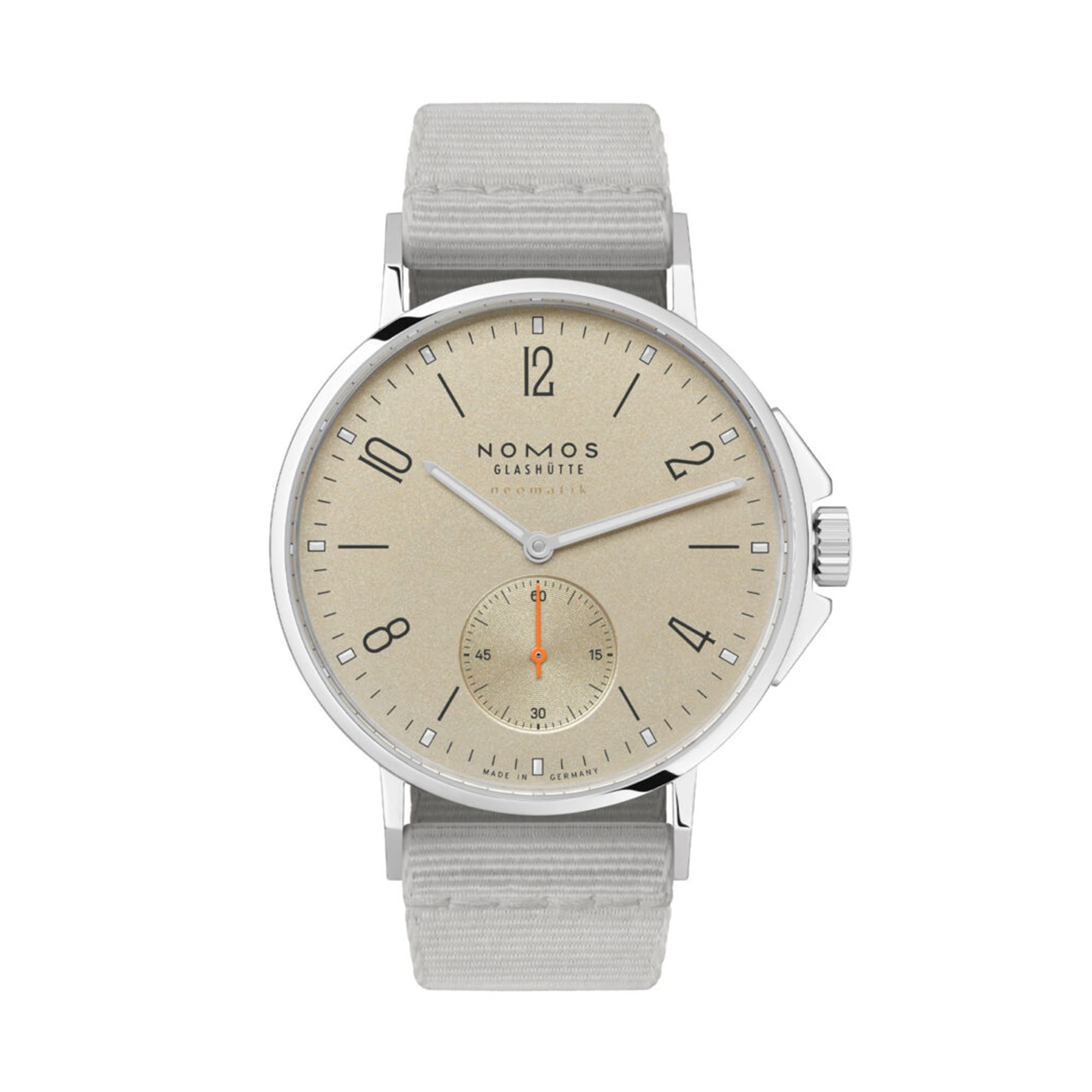 Ahoi neomatik sand - Saphirglasboden von NOMOS Glashütte bei Juwelier Herbert Mayer in Augsburg